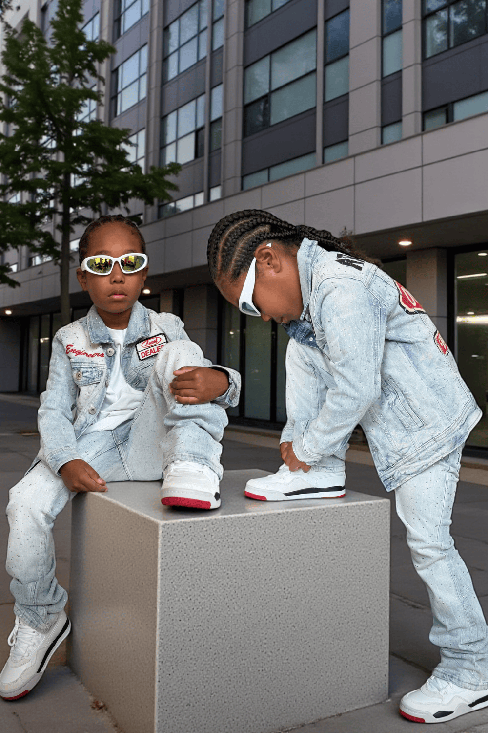 JC Kids Kids Local Dealer Trucker Jacket (Iced White)