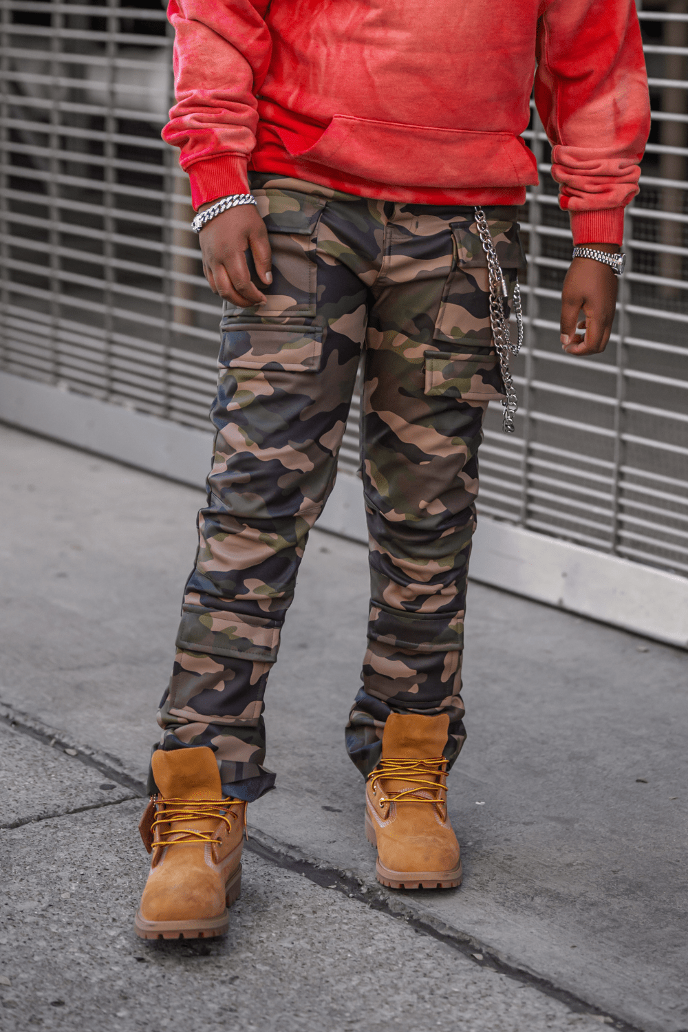 JC Kids Kids Stacked Thriller Camo Cargo Pants (Vintage Camo)