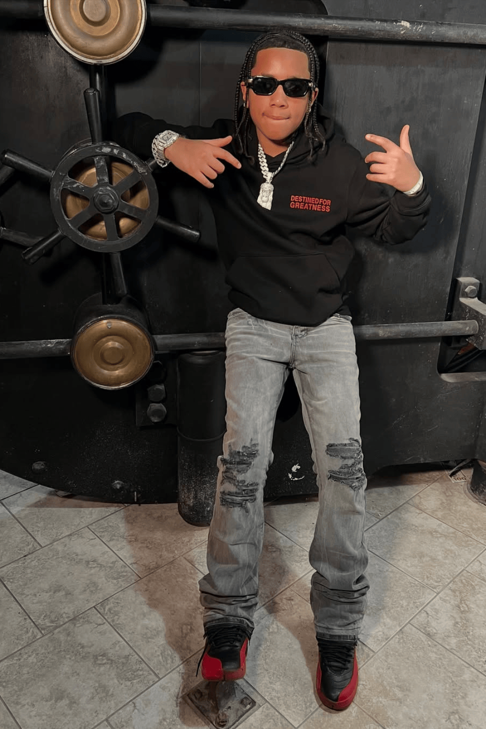 JC Kids Kids Attitude Stacked Denim (Black Shadow)