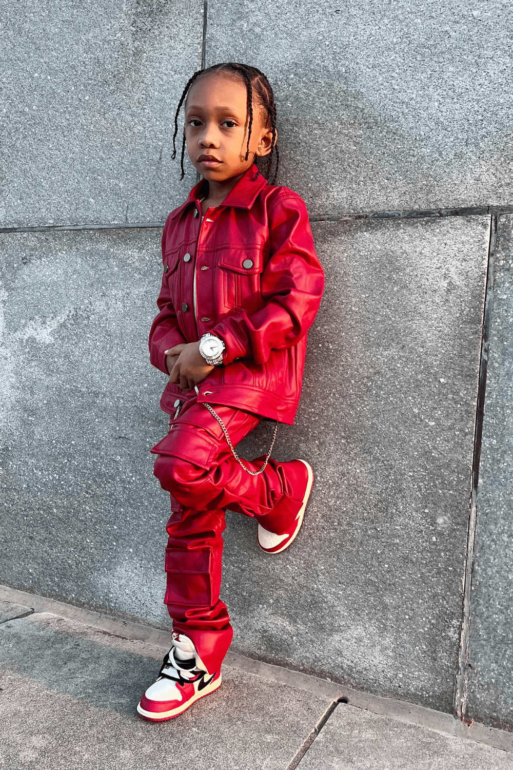 JC Kids Kids Thriller Trucker Jacket (Red)