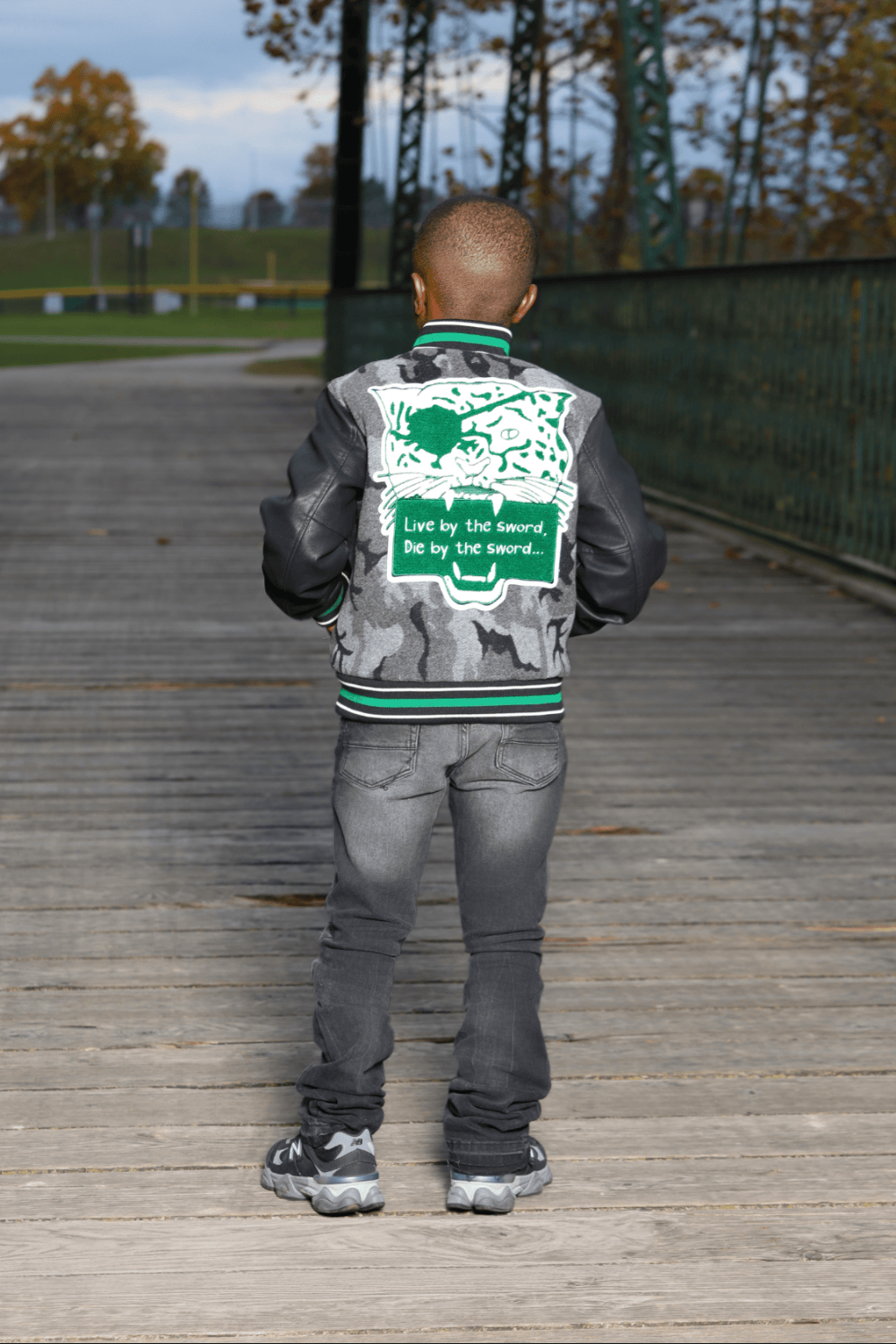 JC Kids Kids Life of Vice Varsity Jacket (Black Camo)