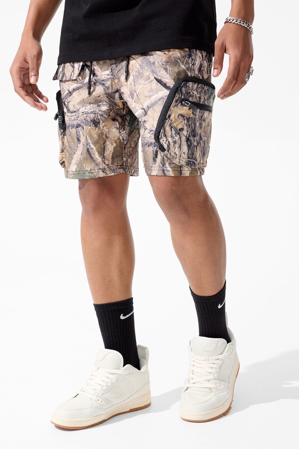 JET LAG Pantaloncini Cargo Uomo Take Off 7 – Desert Camo, Comodi Con Tasche Laterali