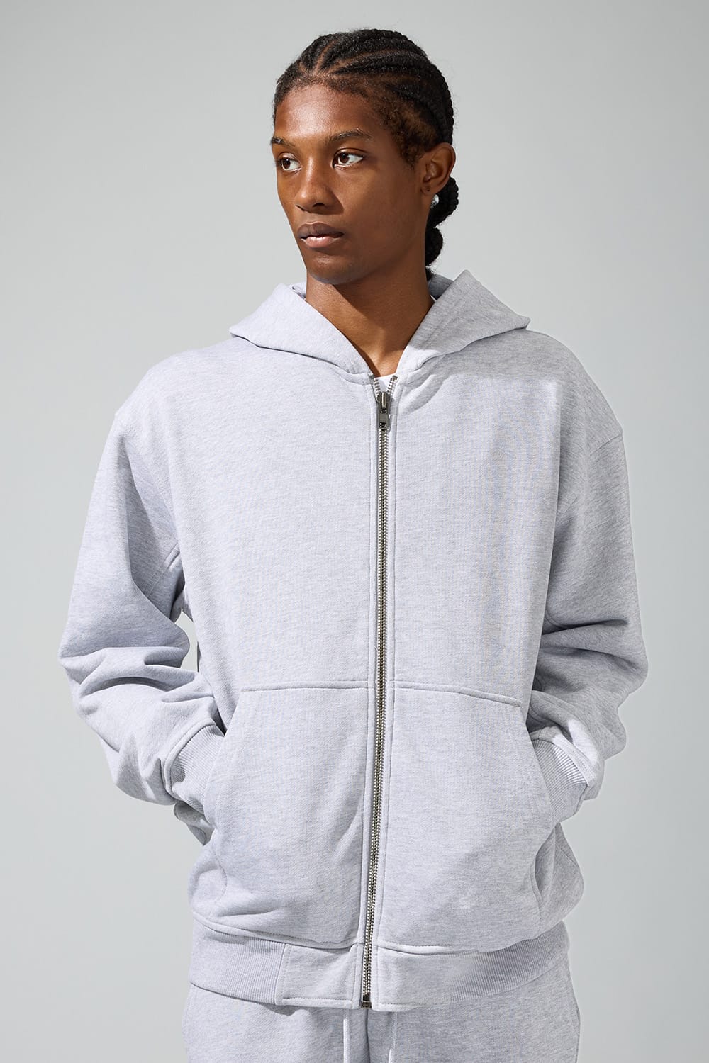 Jordan Craig Elliott Full Zip Hoodie Heather Grey / S