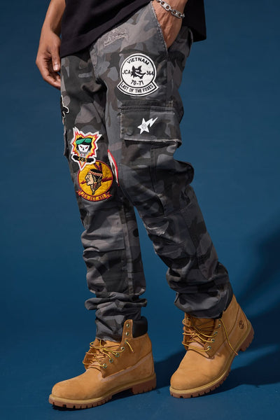 Xavier - Hellfire Cargo Pants (Black Camo)