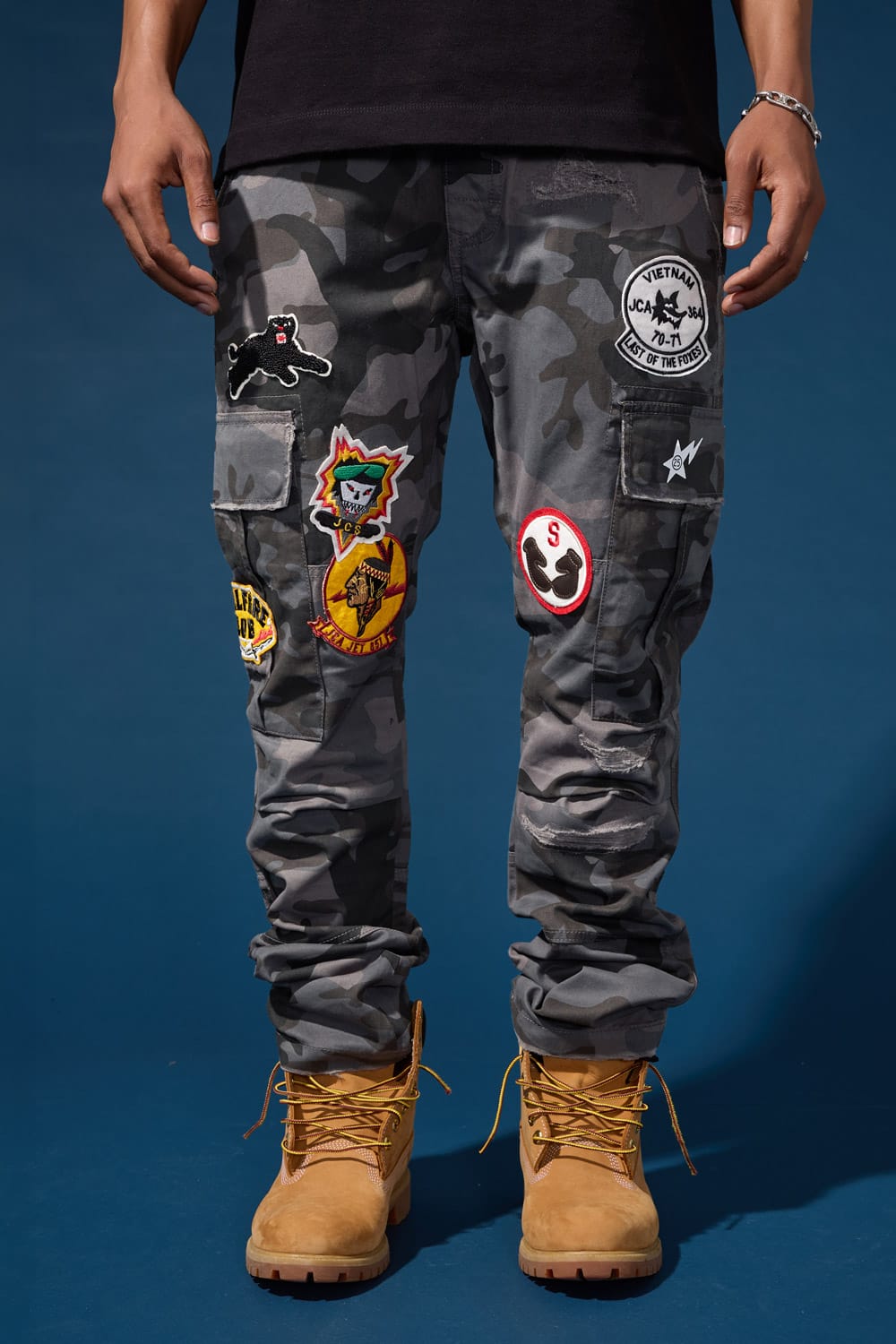Jordan Craig Xavier - Hellfire Cargo Pants (Black Camo)