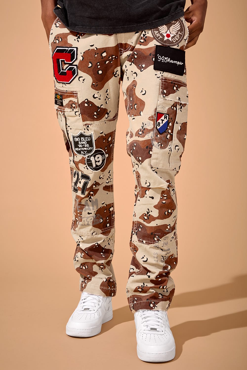 Jordan Craig Xavier - Purple Heart Cargo Pants (Desert Camo)