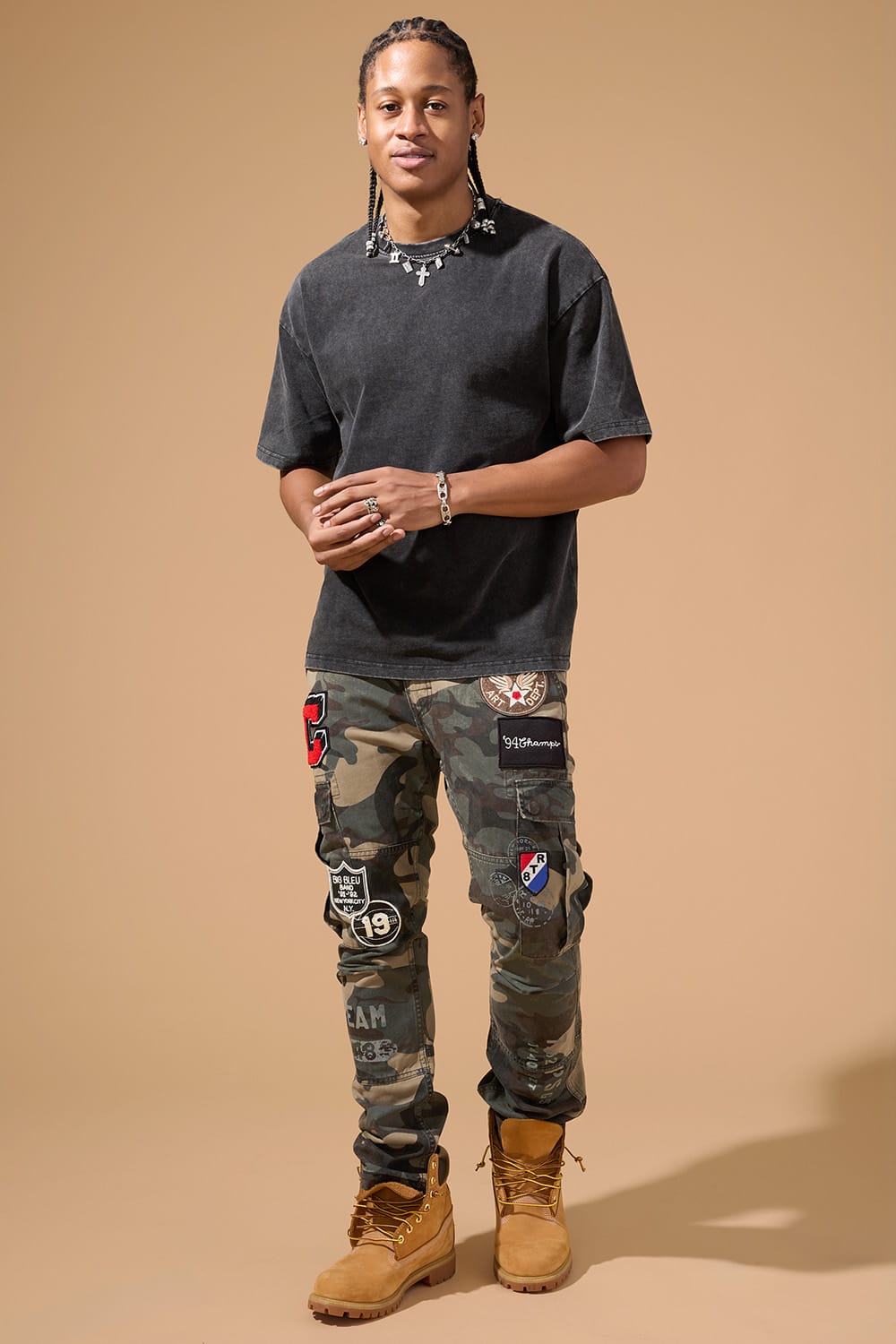 Jordan Craig Xavier - Purple Heart Cargo Pants (Woodland)