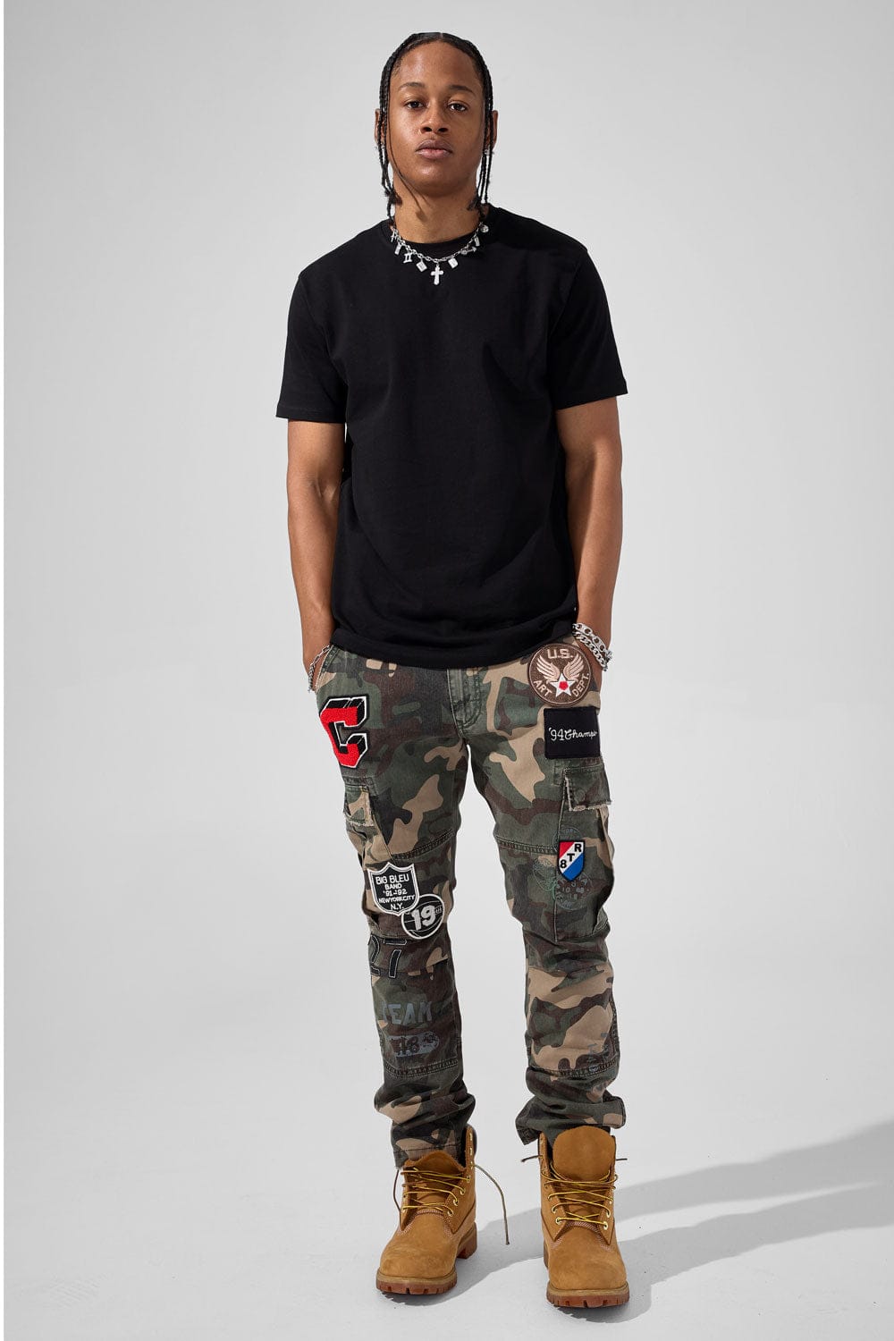 Jordan Craig Xavier - Purple Heart Cargo Pants (Woodland)