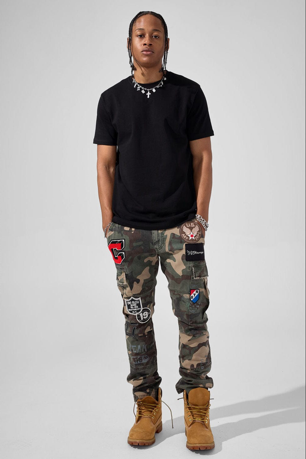 Jordan Craig Xavier - Purple Heart Cargo Pants (Woodland)