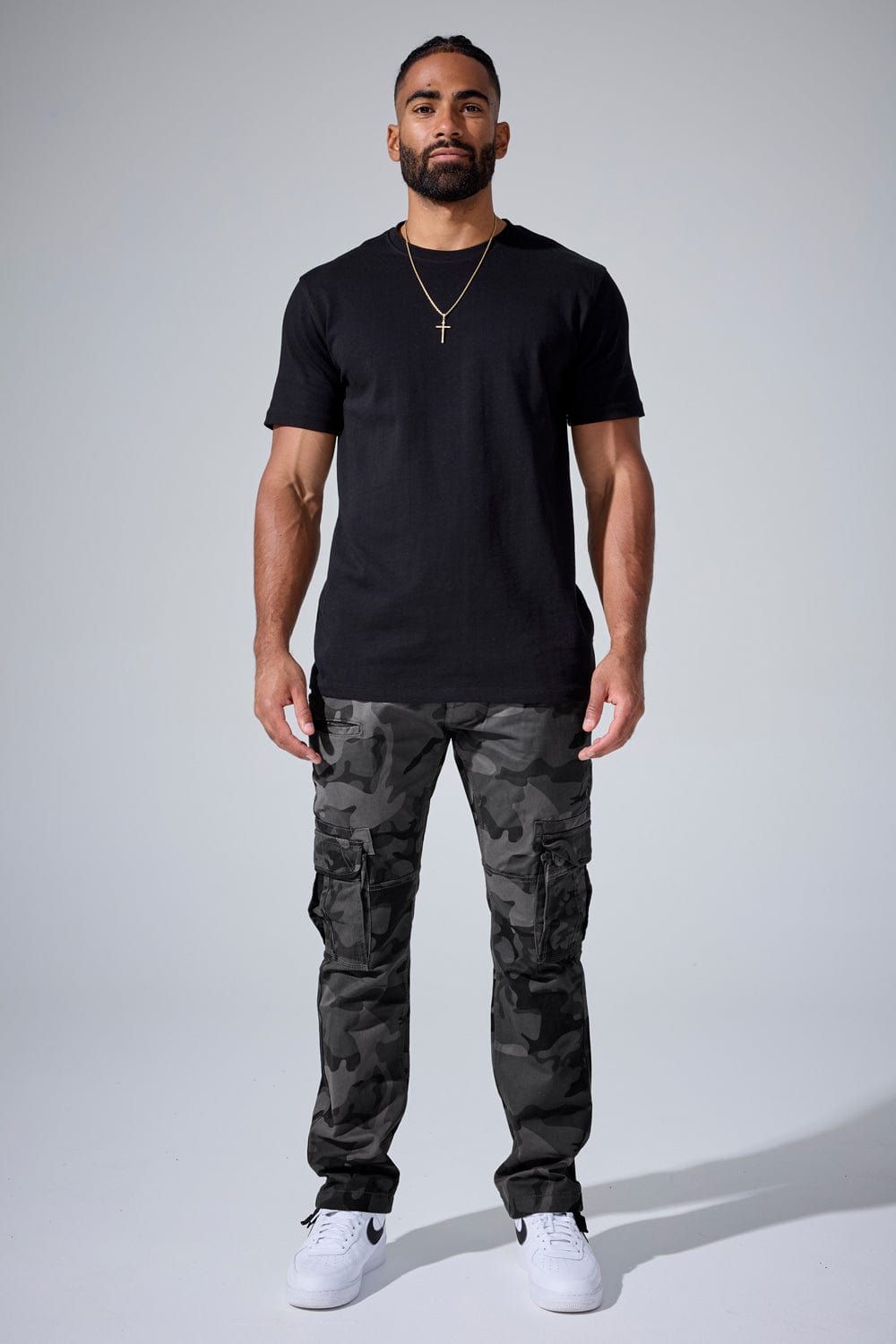 Xavier - OG Camo Cargo Pants (Black Camo)