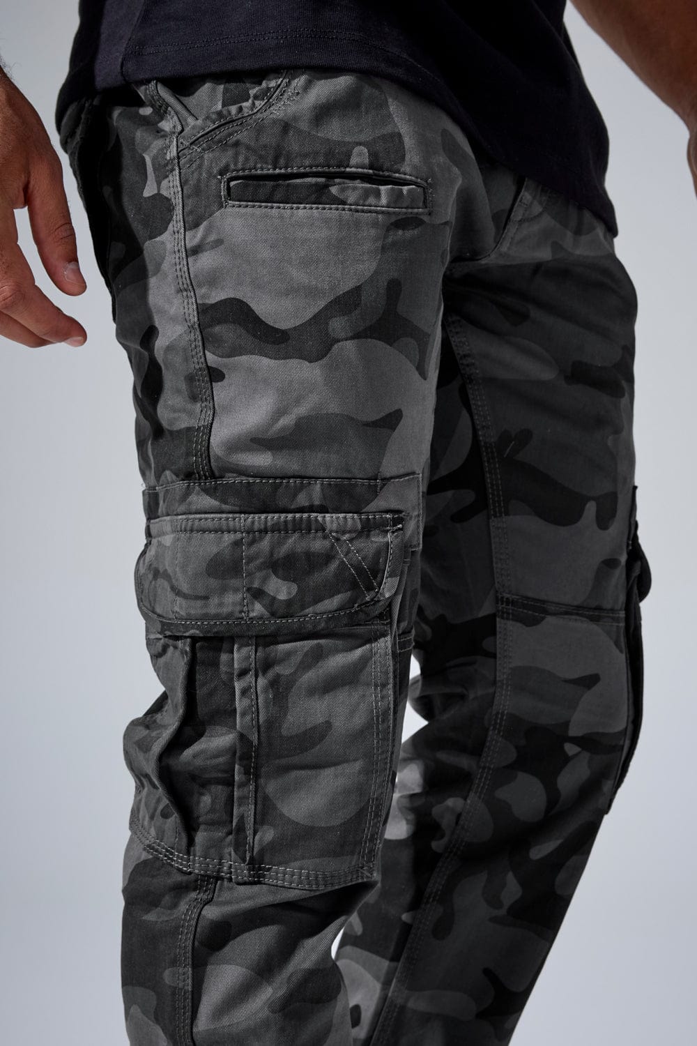 Xavier - OG Camo Cargo Pants (Black Camo)