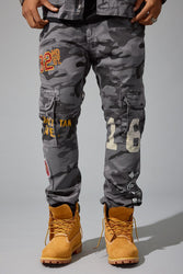 Xavier - Battalion Cargo Pants (Black Camo)