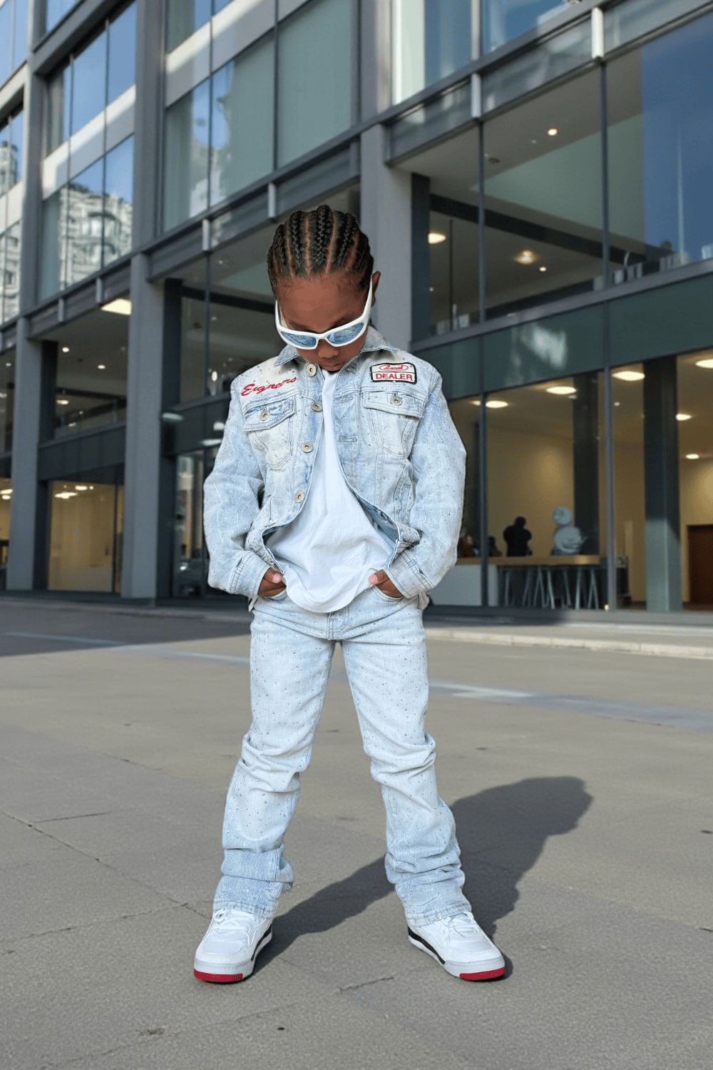 JC Kids Kids Local Dealer Trucker Jacket (Iced White)