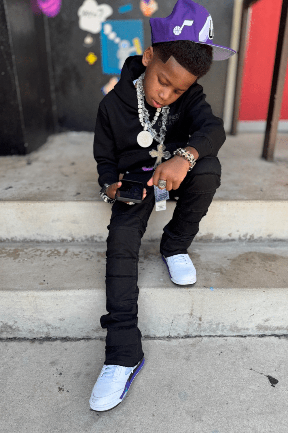 JC Kids Kids Stacked Jason Denim (Jet Black)