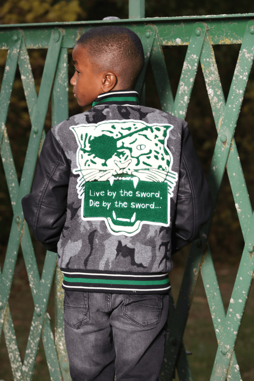 JC Kids Kids Life of Vice Varsity Jacket (Black Camo)