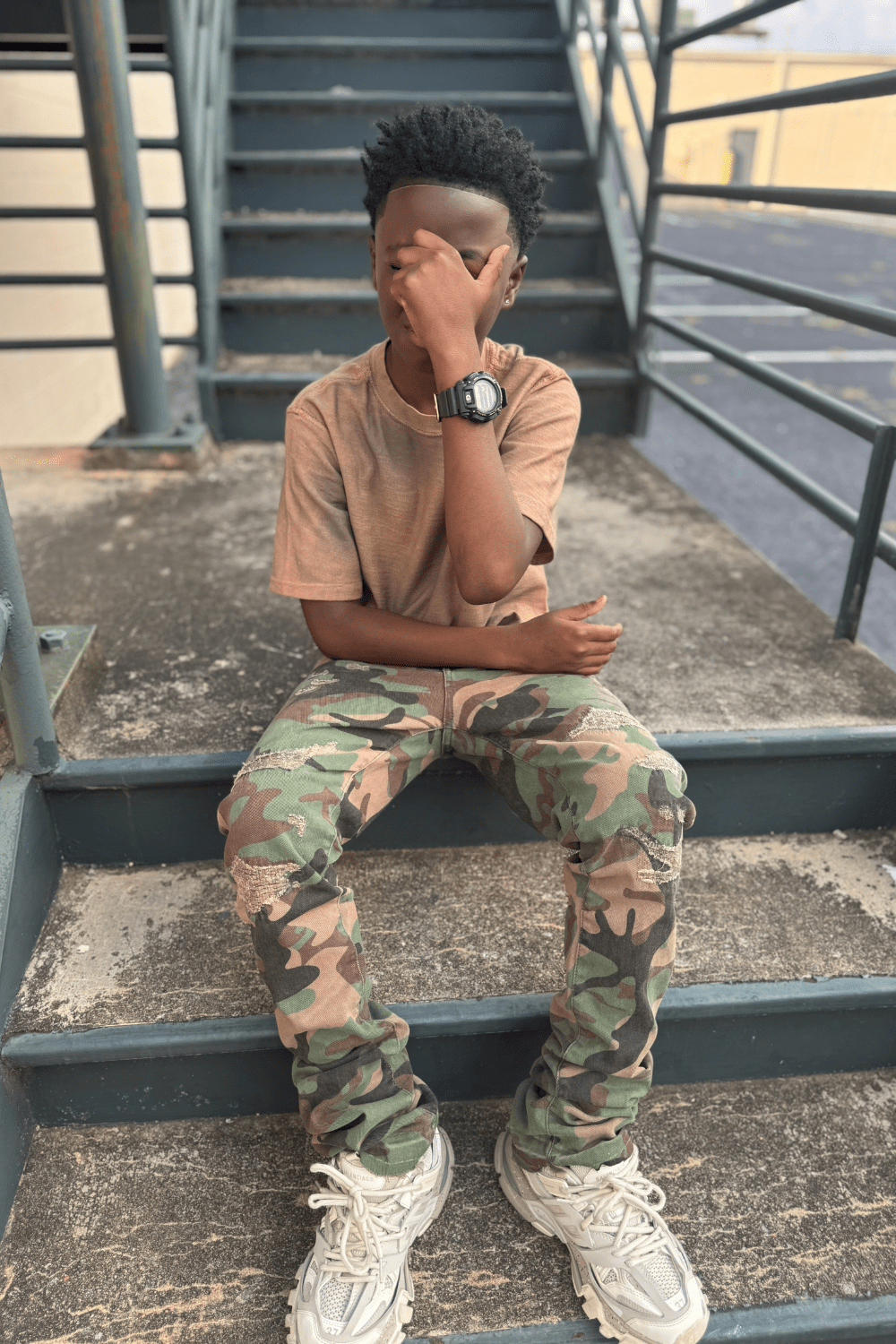 JC Kids Kids Stacked Tribeca Twill Pants (Vintage Camo)