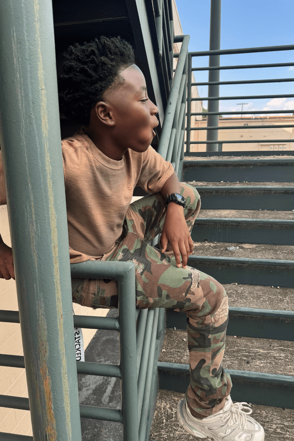 JC Kids Kids Stacked Tribeca Twill Pants (Vintage Camo)