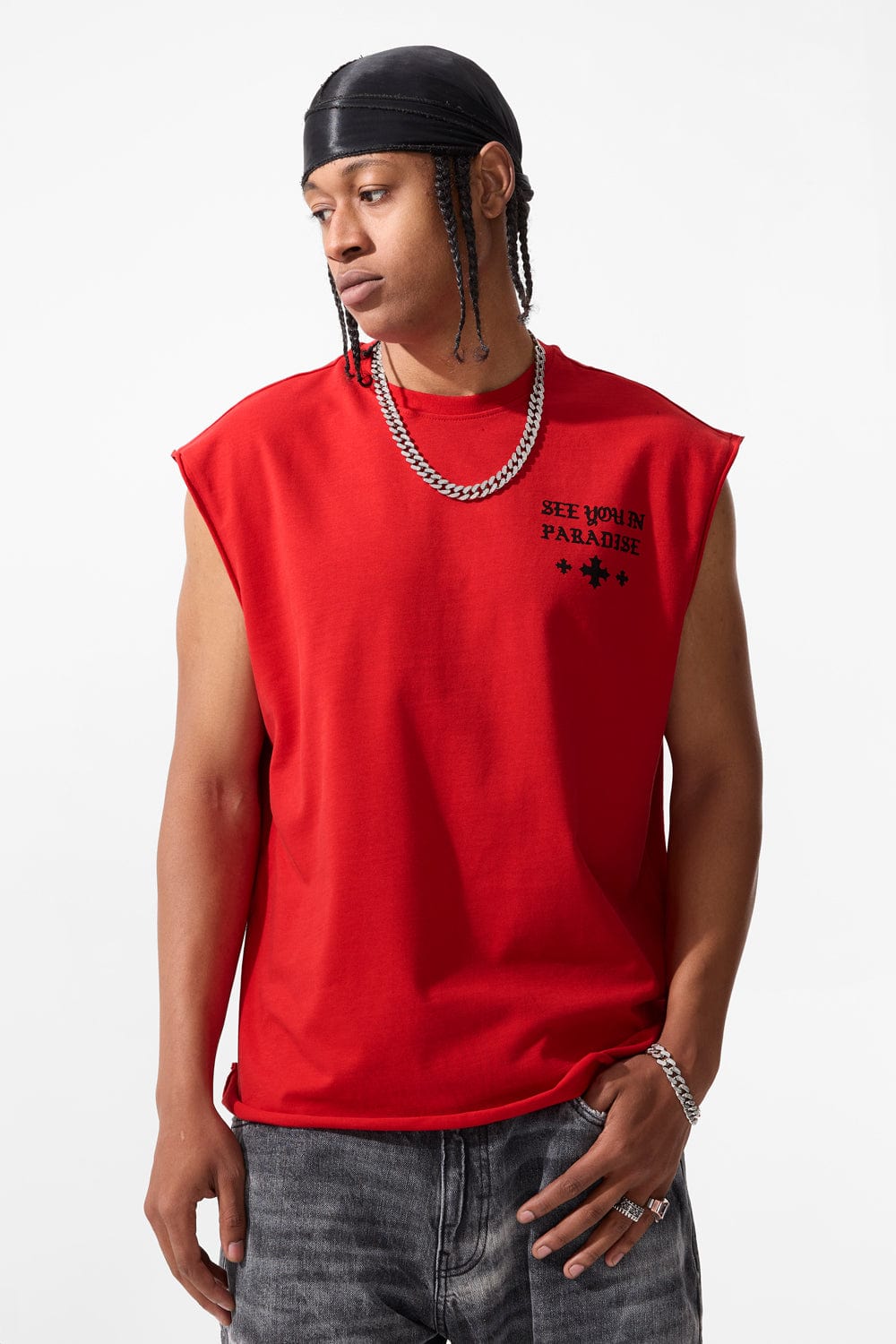Jordan Craig SYIP Cut Off T-Shirt Red / S
