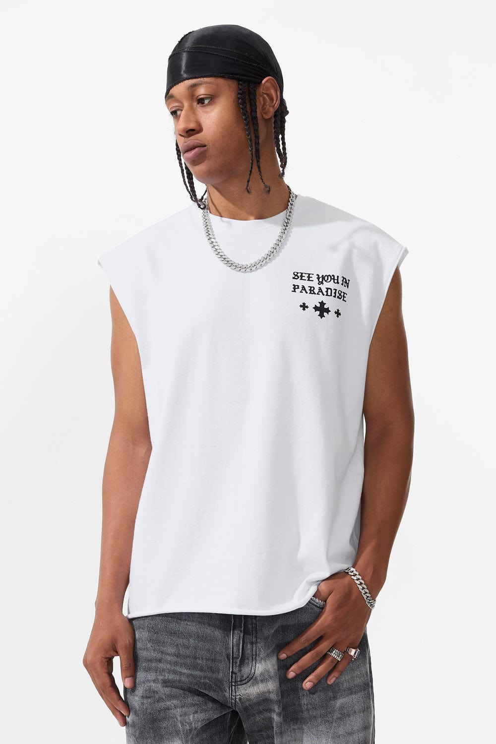Jordan Craig SYIP Cut Off T-Shirt White / S