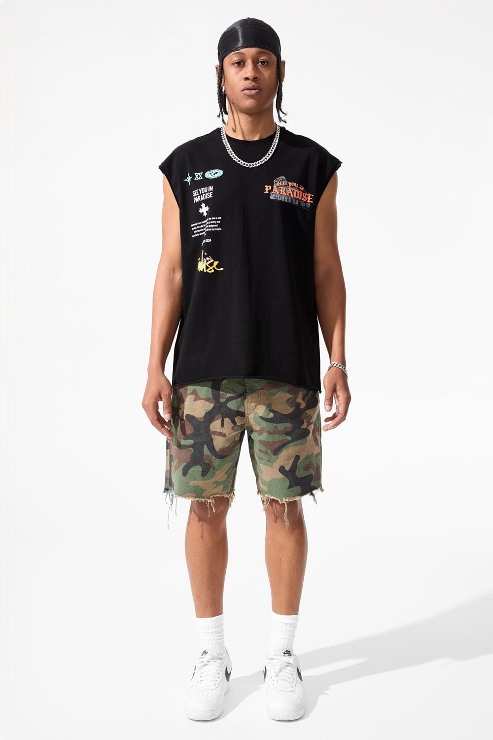 Jordan Craig Babylon Cut Off T-Shirt (Black)
