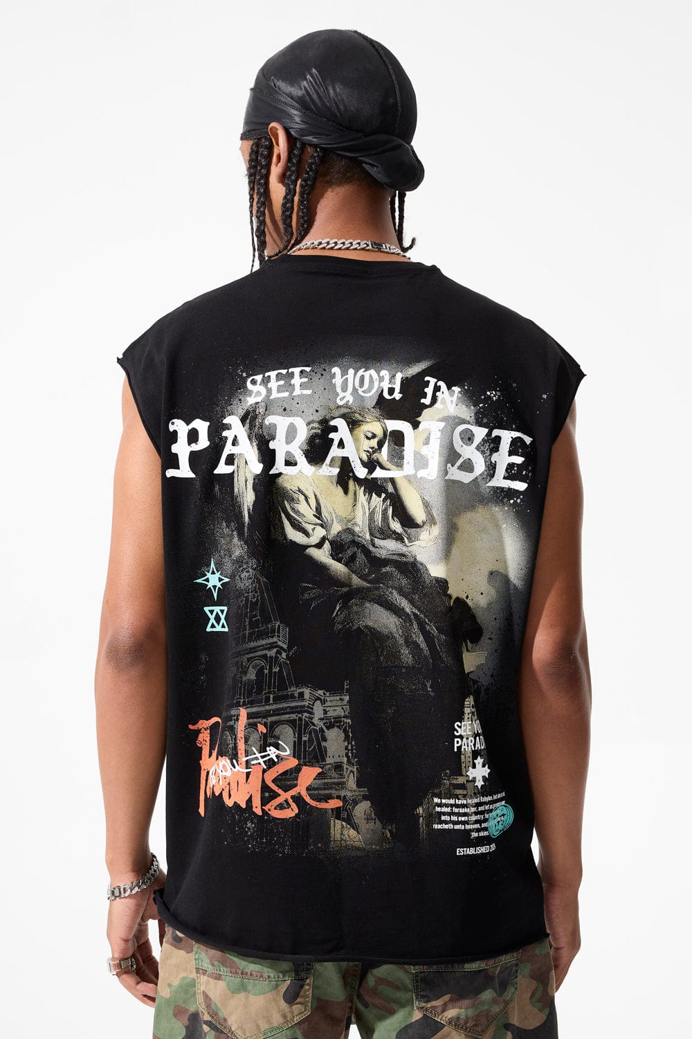 Jordan Craig Babylon Cut Off T-Shirt (Black) S / Black