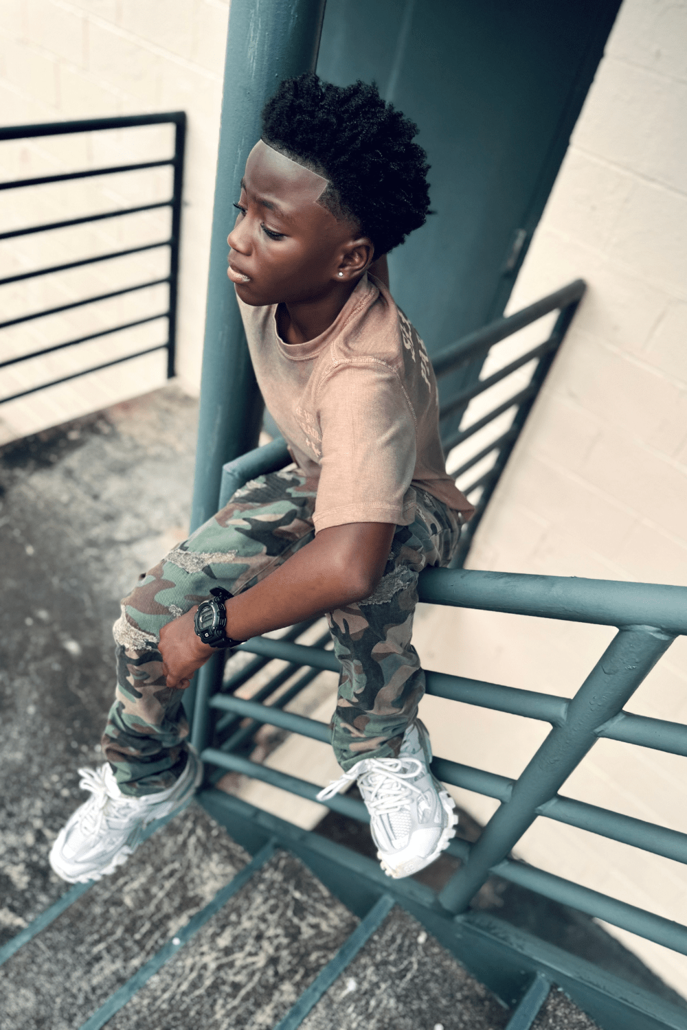 JC Kids Kids Stacked Tribeca Twill Pants (Vintage Camo)