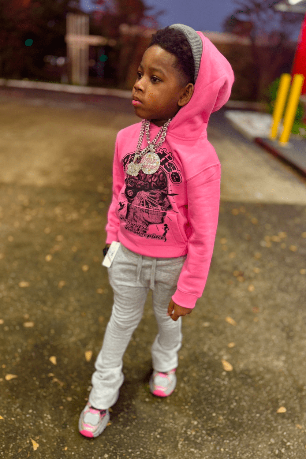 JC Kids Kids Cranial Paradise Pullover Hoodie (Pink)