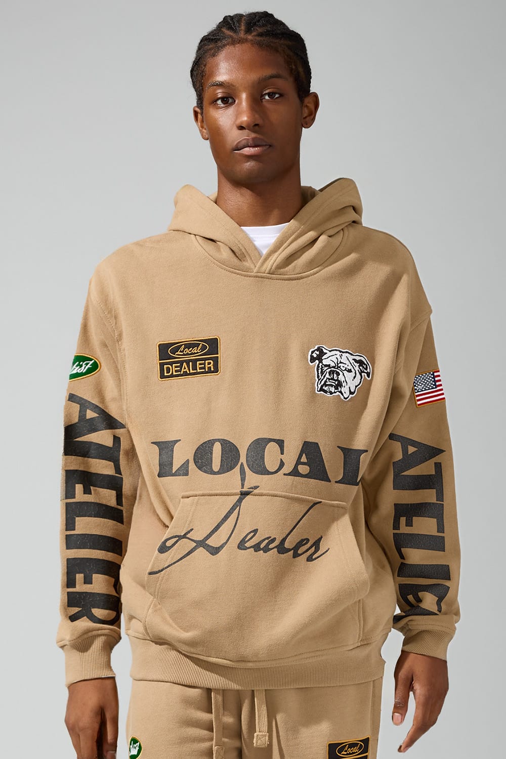 Jordan Craig Atelier Pullover Hoodie Khaki Stone / S