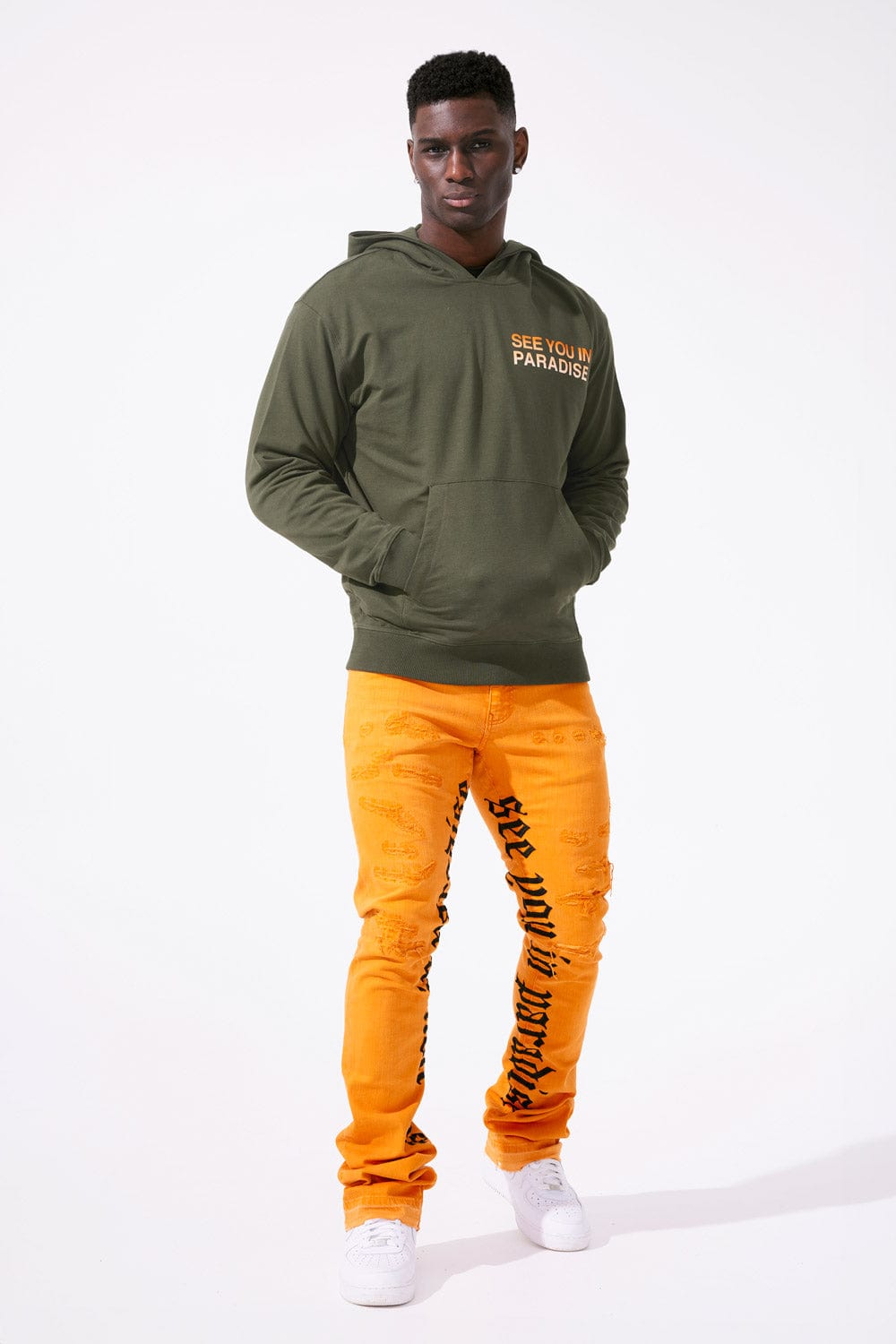 Jordan Craig See You In Paradise Pullover Hoodie (Army Green)