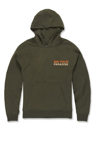 Jordan Craig See You In Paradise Pullover Hoodie (Army Green) S / Army Green