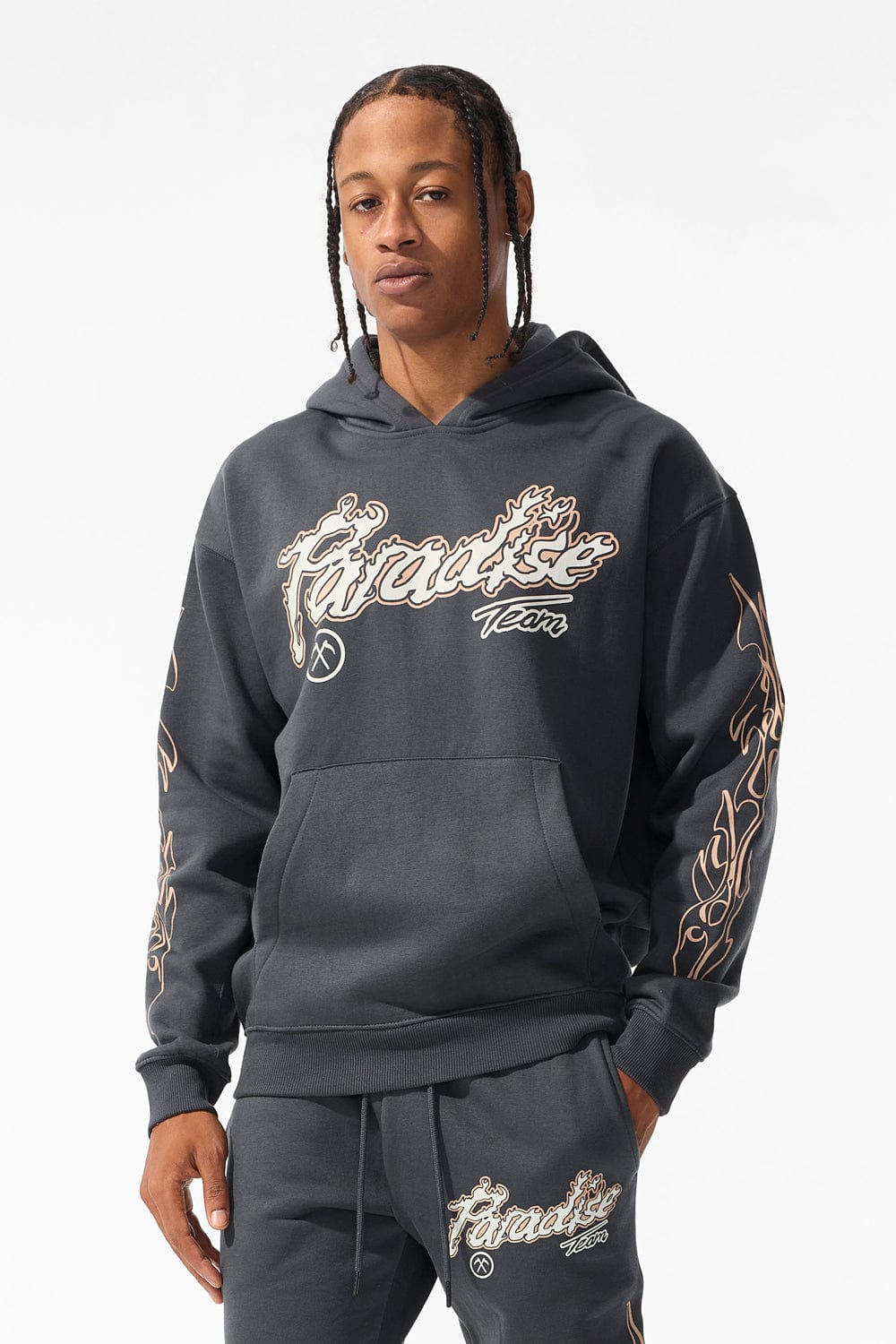 Jordan Craig Paradise Tour Pullover Hoodie Charcoal / S