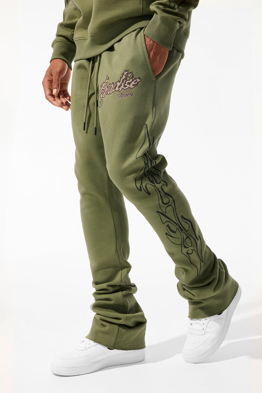 Jordan Craig Paradise Tour Stacked Sweatpants Sage / S