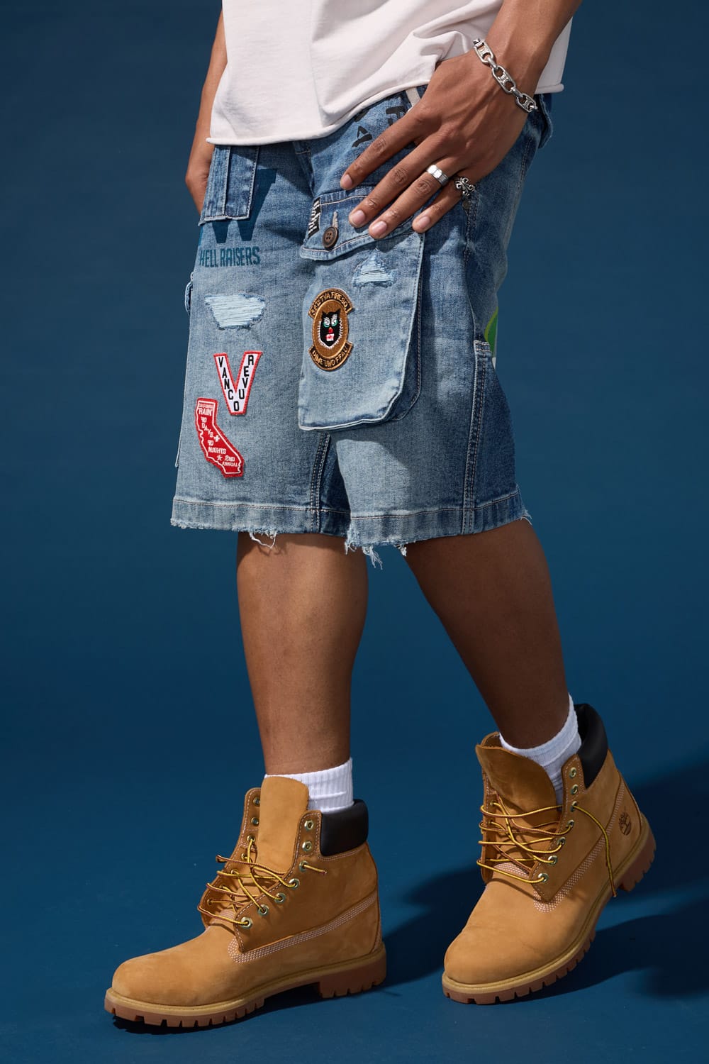 Jordan Craig OG - Hell Raiser Denim Cargo Shorts (Aged Wash)