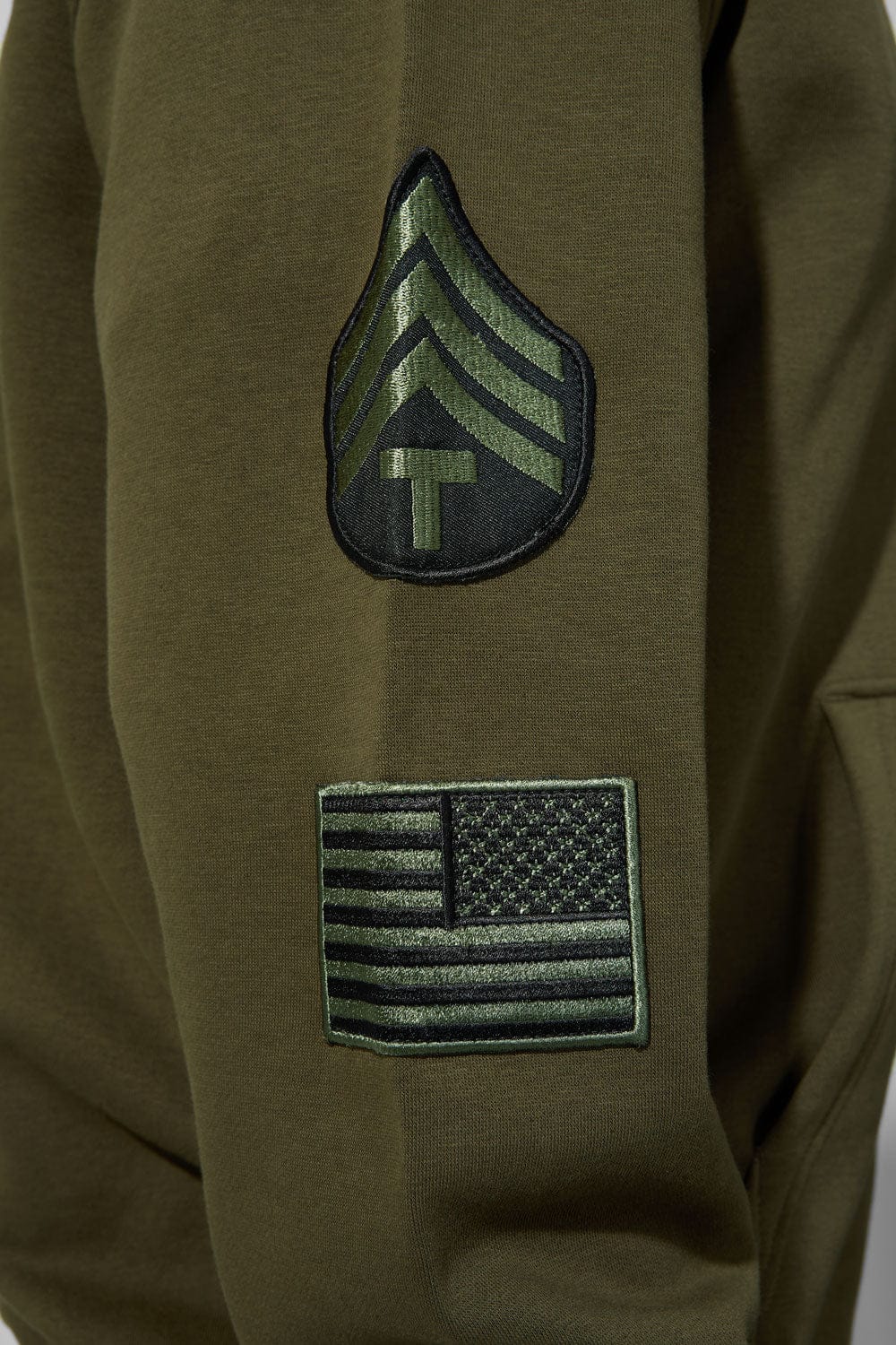 Jordan Craig Prestige Tonal Zip Hoodie (Army Green)