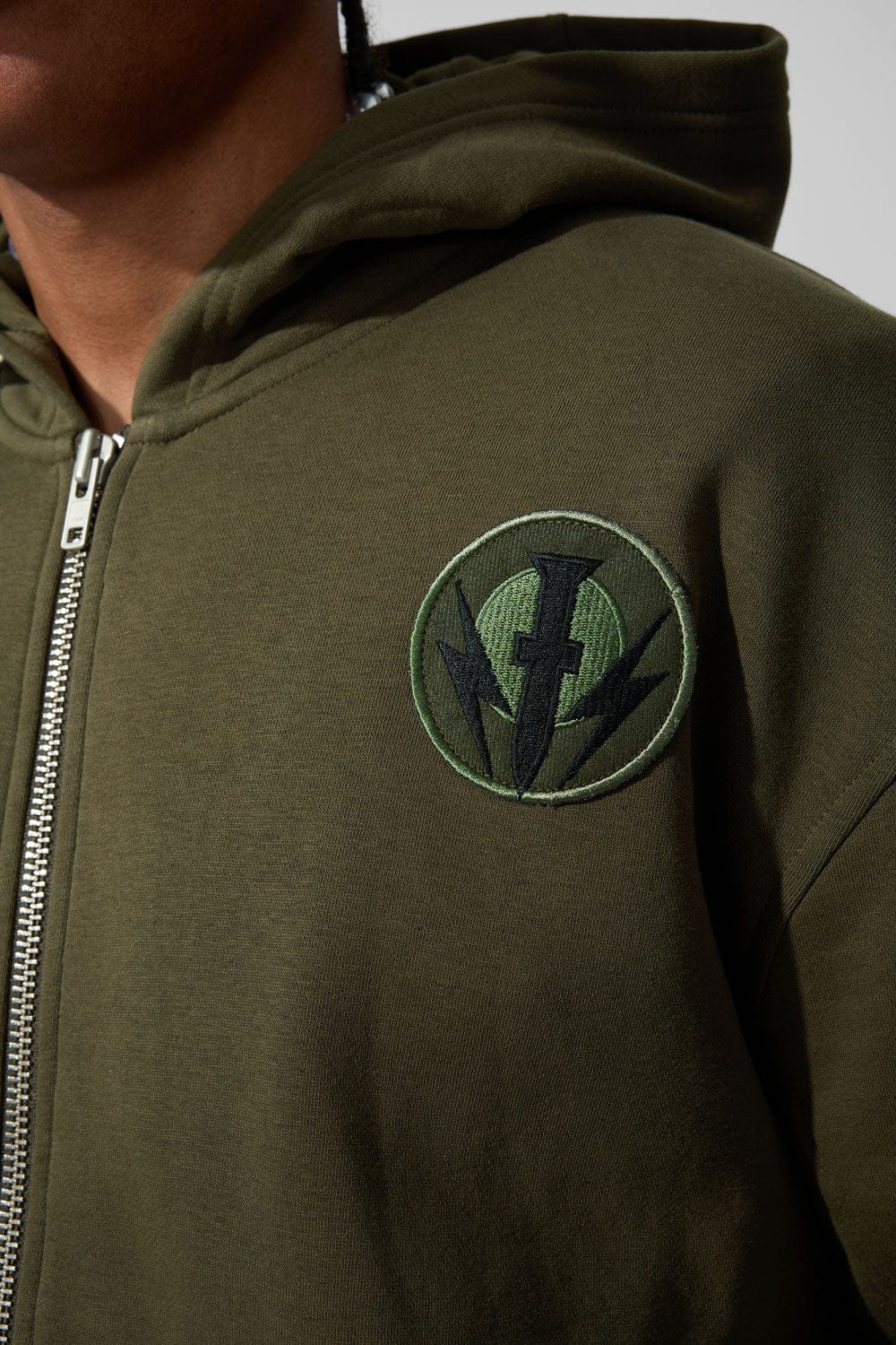 Jordan Craig Prestige Tonal Zip Hoodie (Army Green)