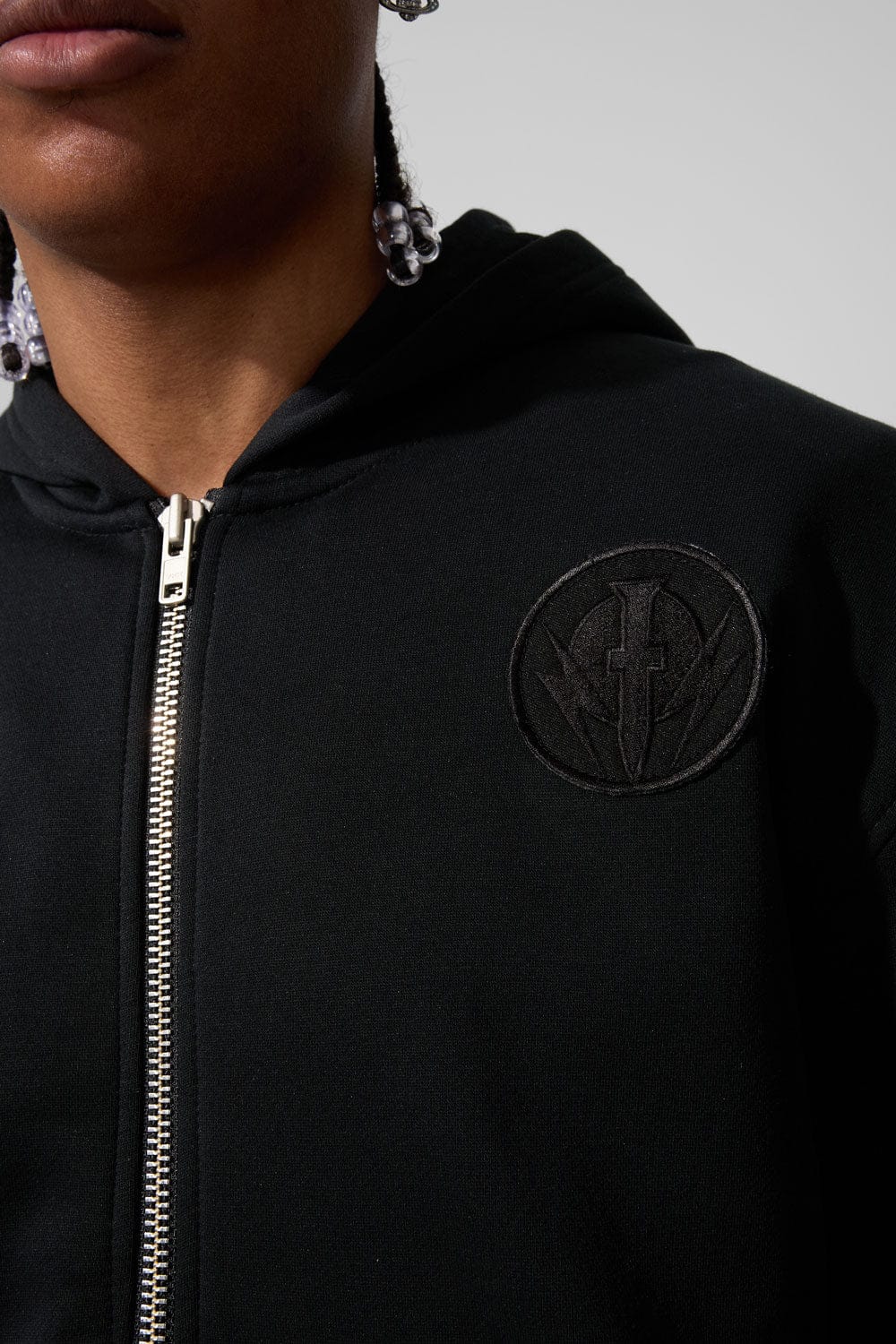 Prestige Tonal Zip Hoodie (Black)