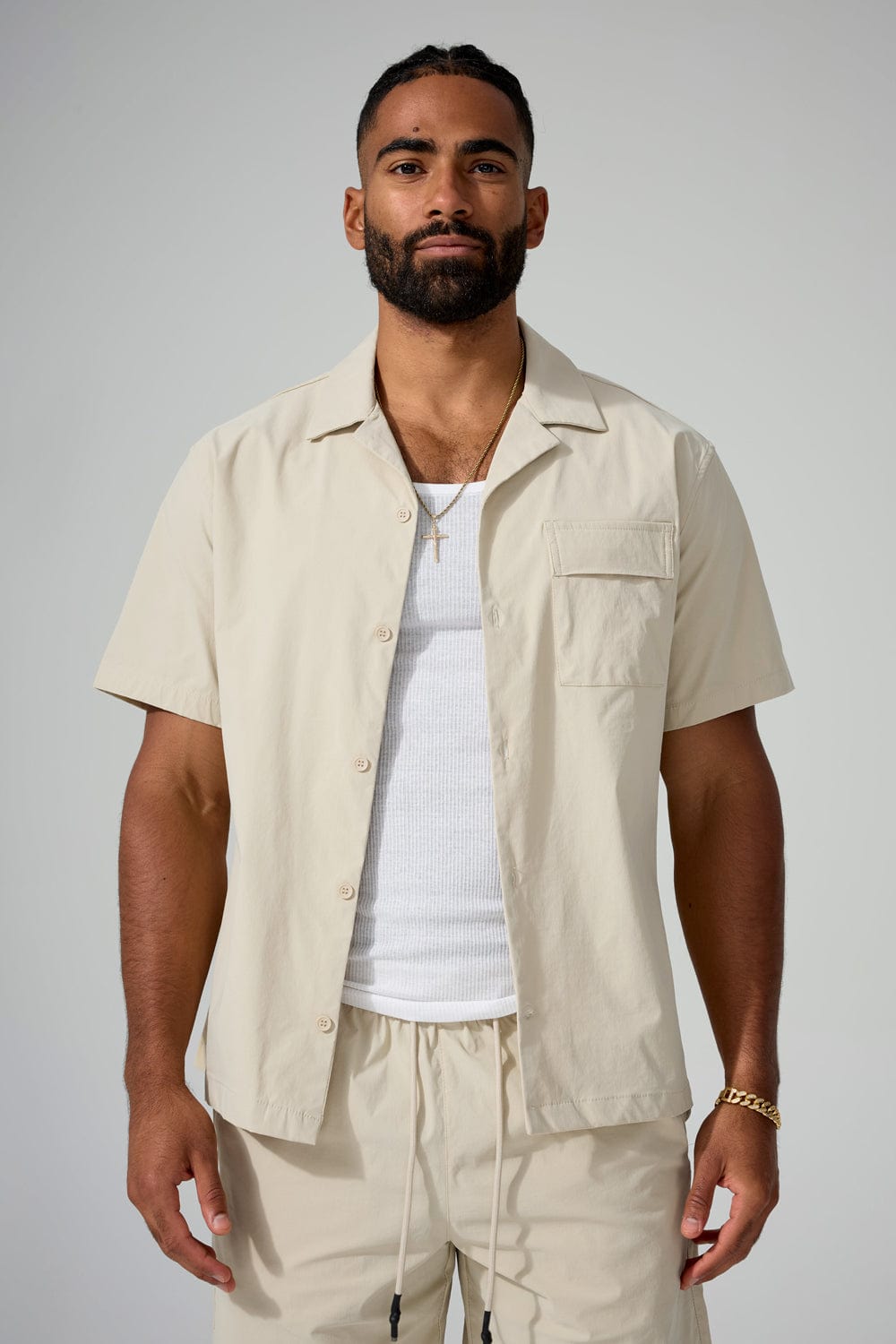 Jordan Craig Mesa Mechanic S/S Shirt Light Khaki / S