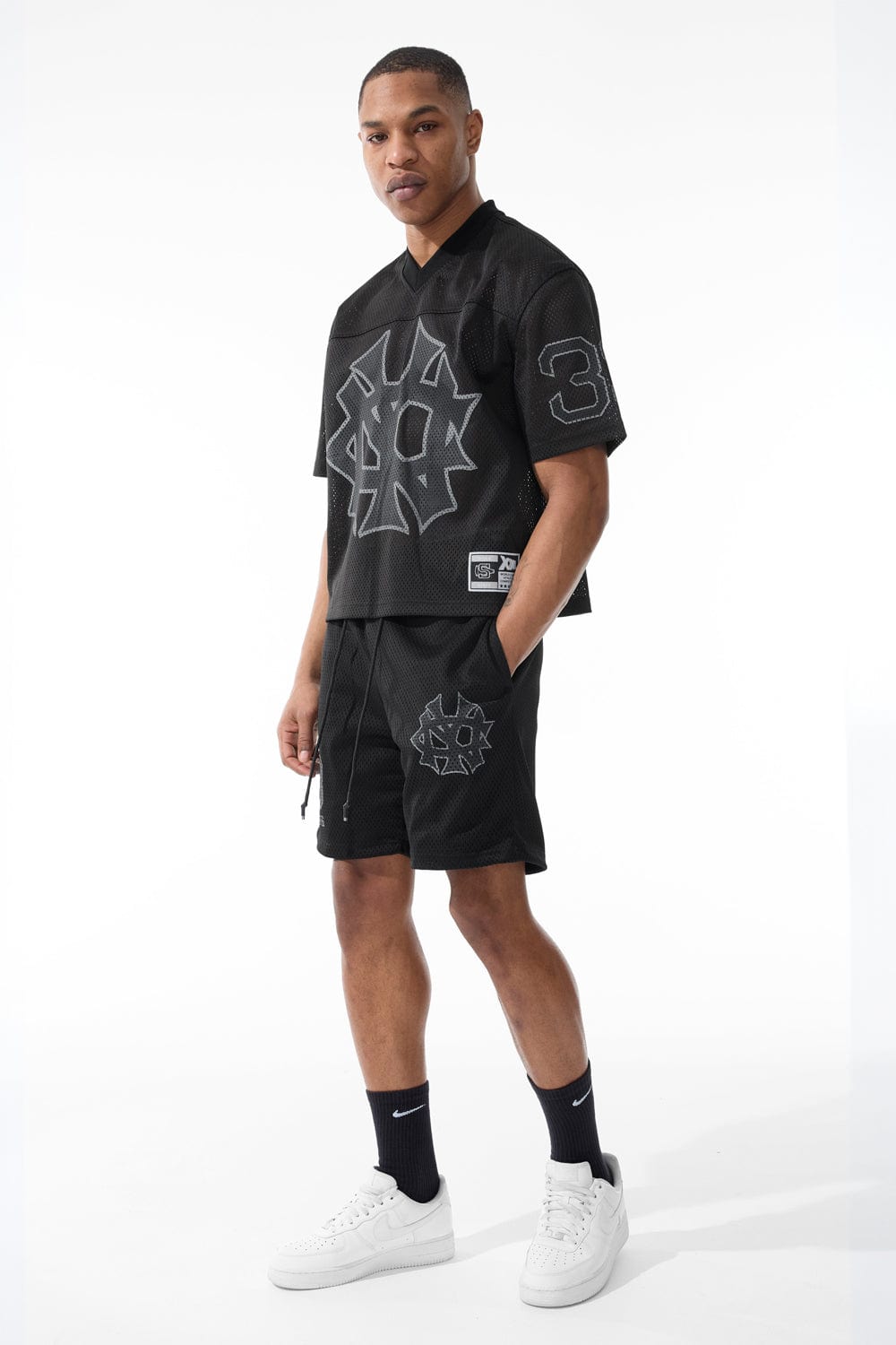 Jordan Craig Retro - 5 Borough Mesh Shorts (Black)