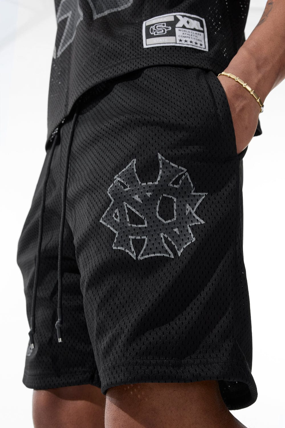 Jordan Craig Retro - 5 Borough Mesh Shorts (Black)