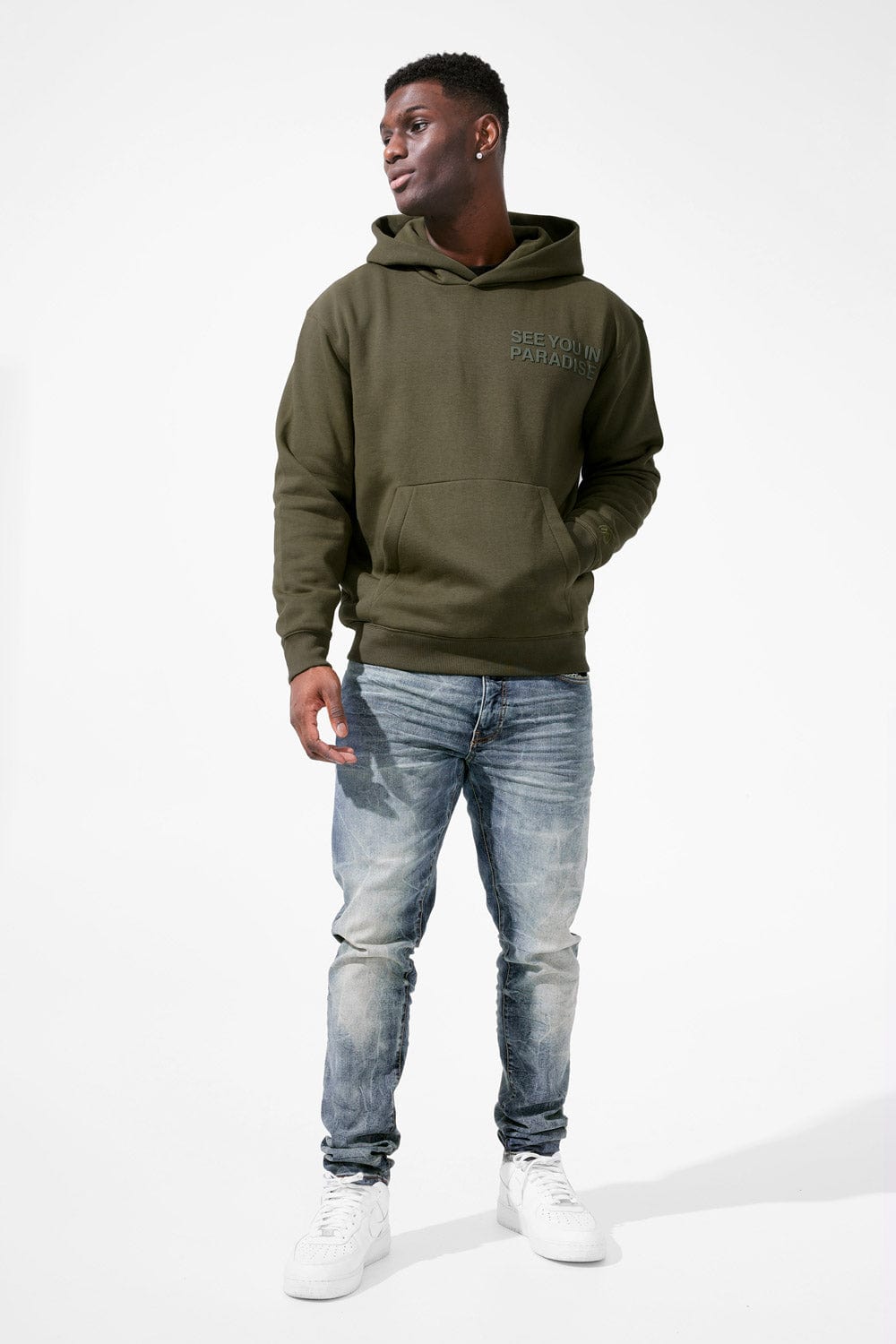 Olive pullover outlet hoodie