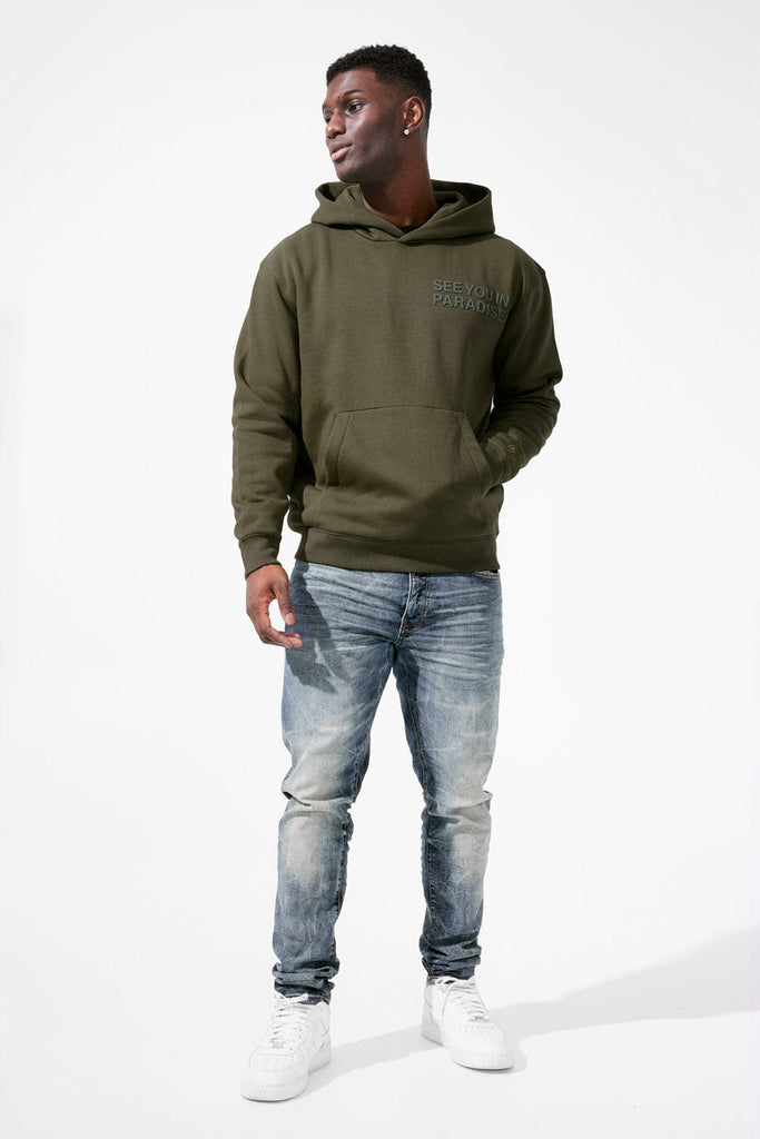Jordan Craig Paradise Tonal Pullover Hoodie (Olive)