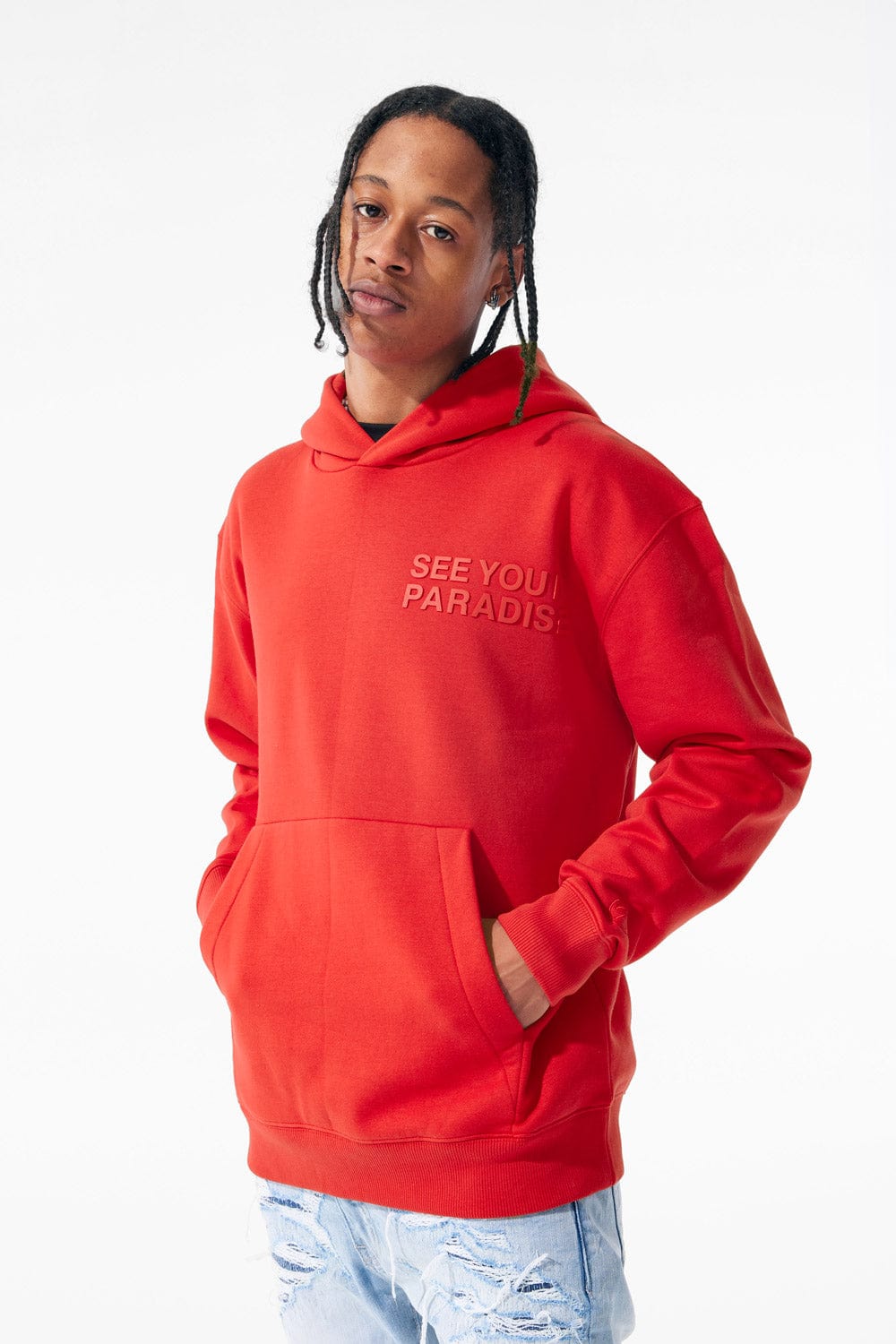 Paradise Tonal Pullover Hoodie (Red)