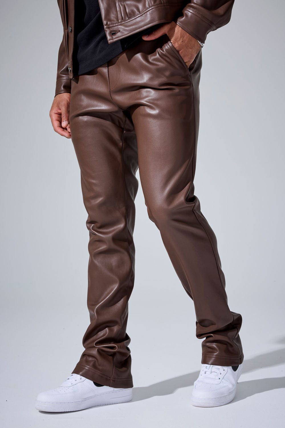 Jordan Craig Thriller Stacked Pants Brown / S