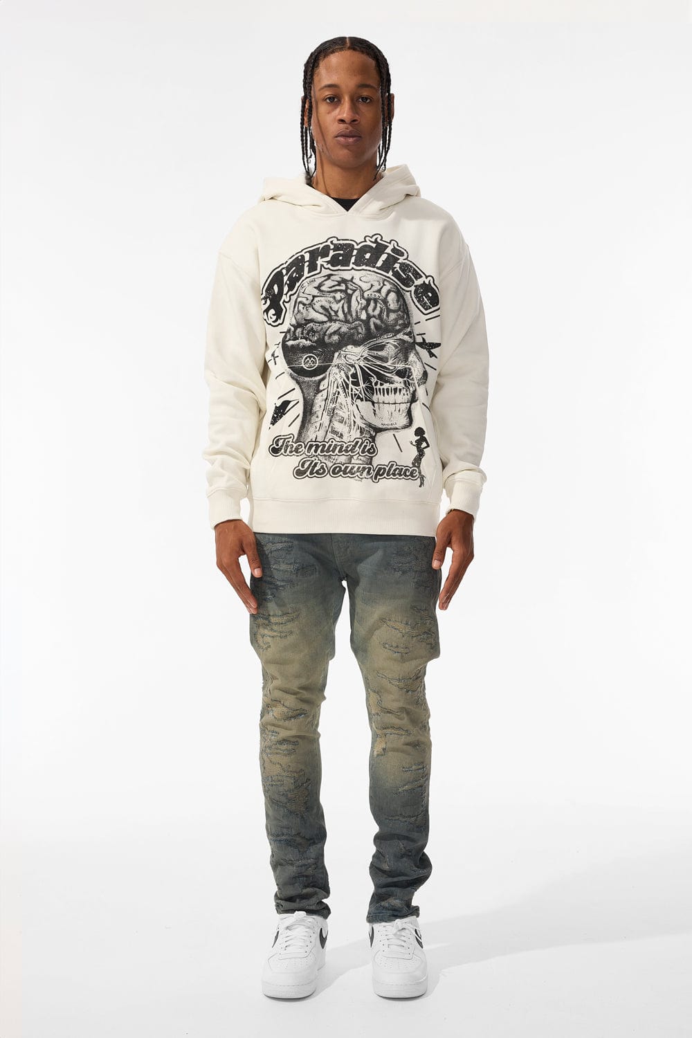 Jordan Craig Cranial Paradise Pullover Hoodie (Bone)