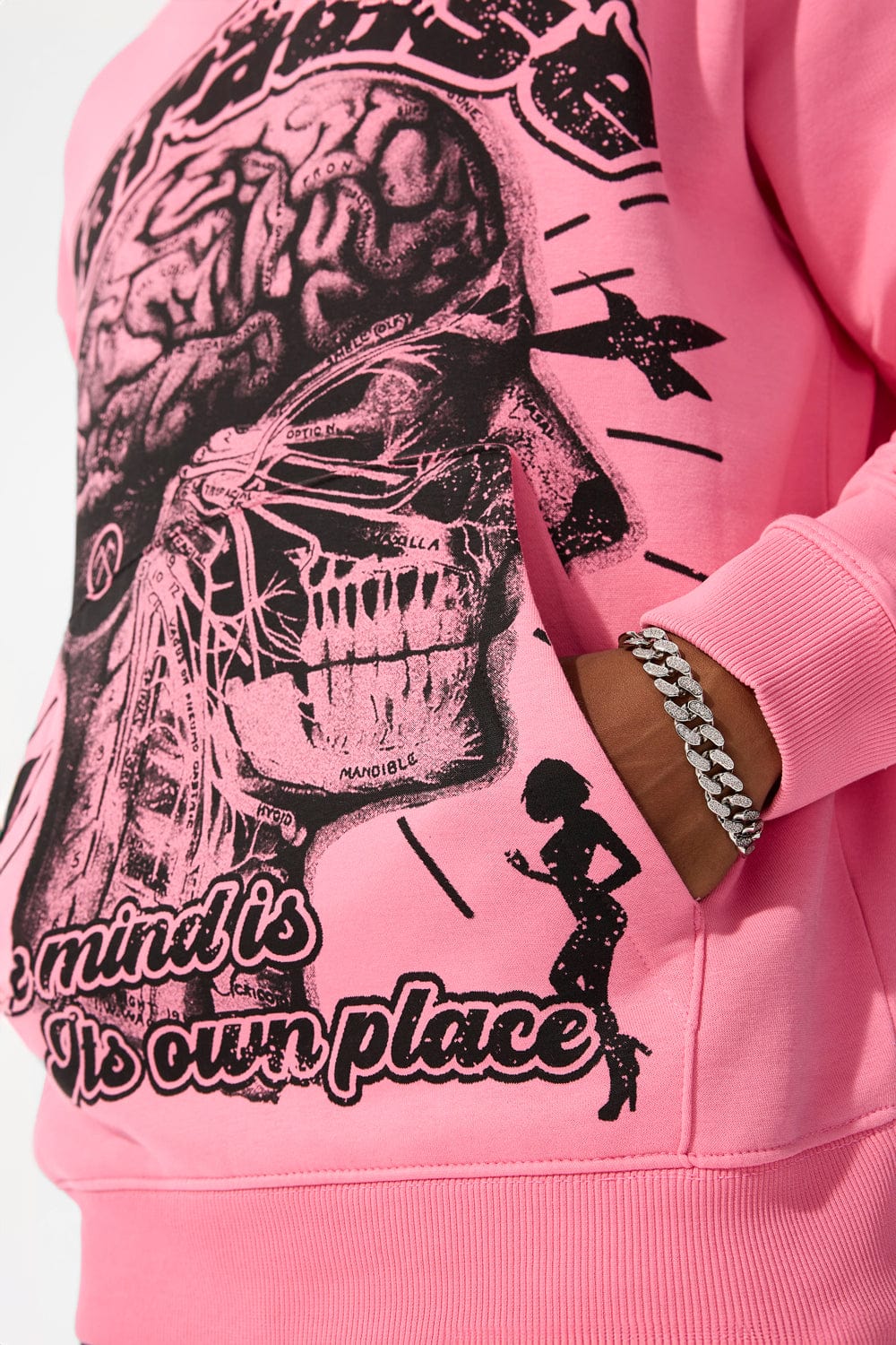Cranial Paradise Pullover Hoodie (Pink)