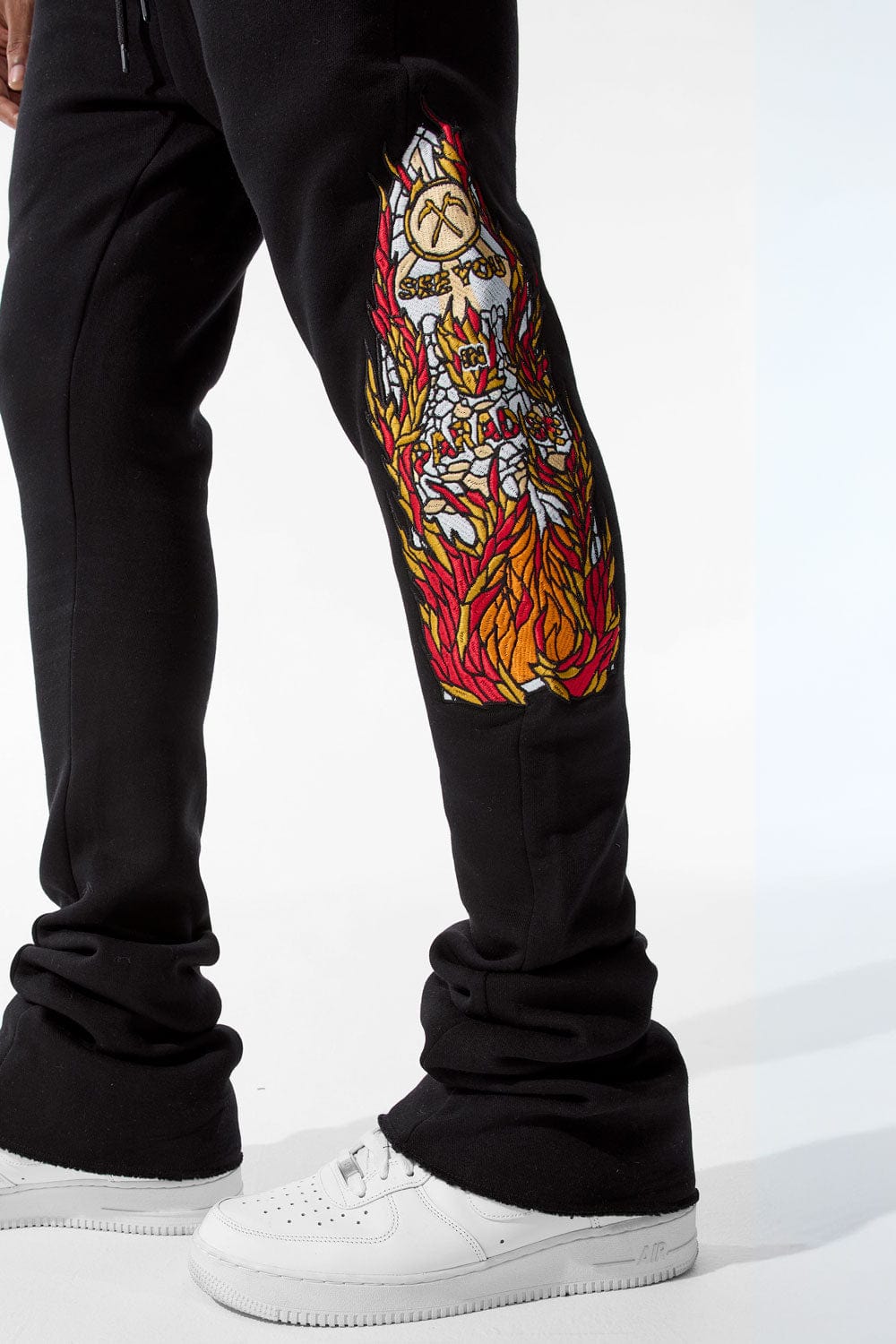 Jordan Craig Blaze Stacked Sweatpants (Black)