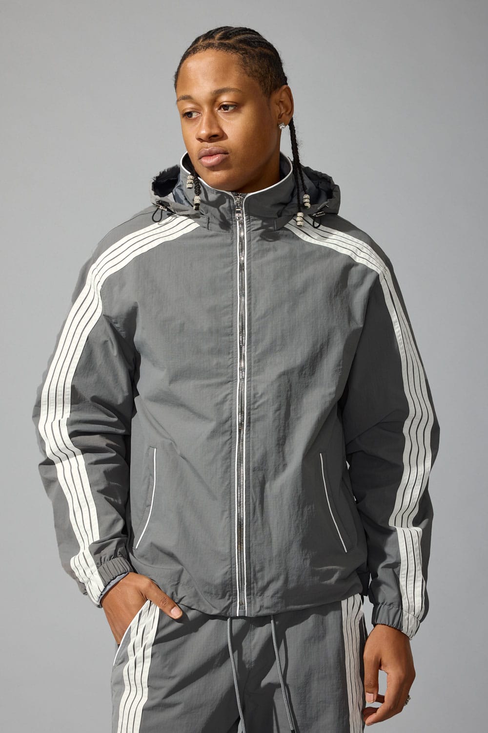 Jordan Craig Velocity Track Jacket Charcoal / S