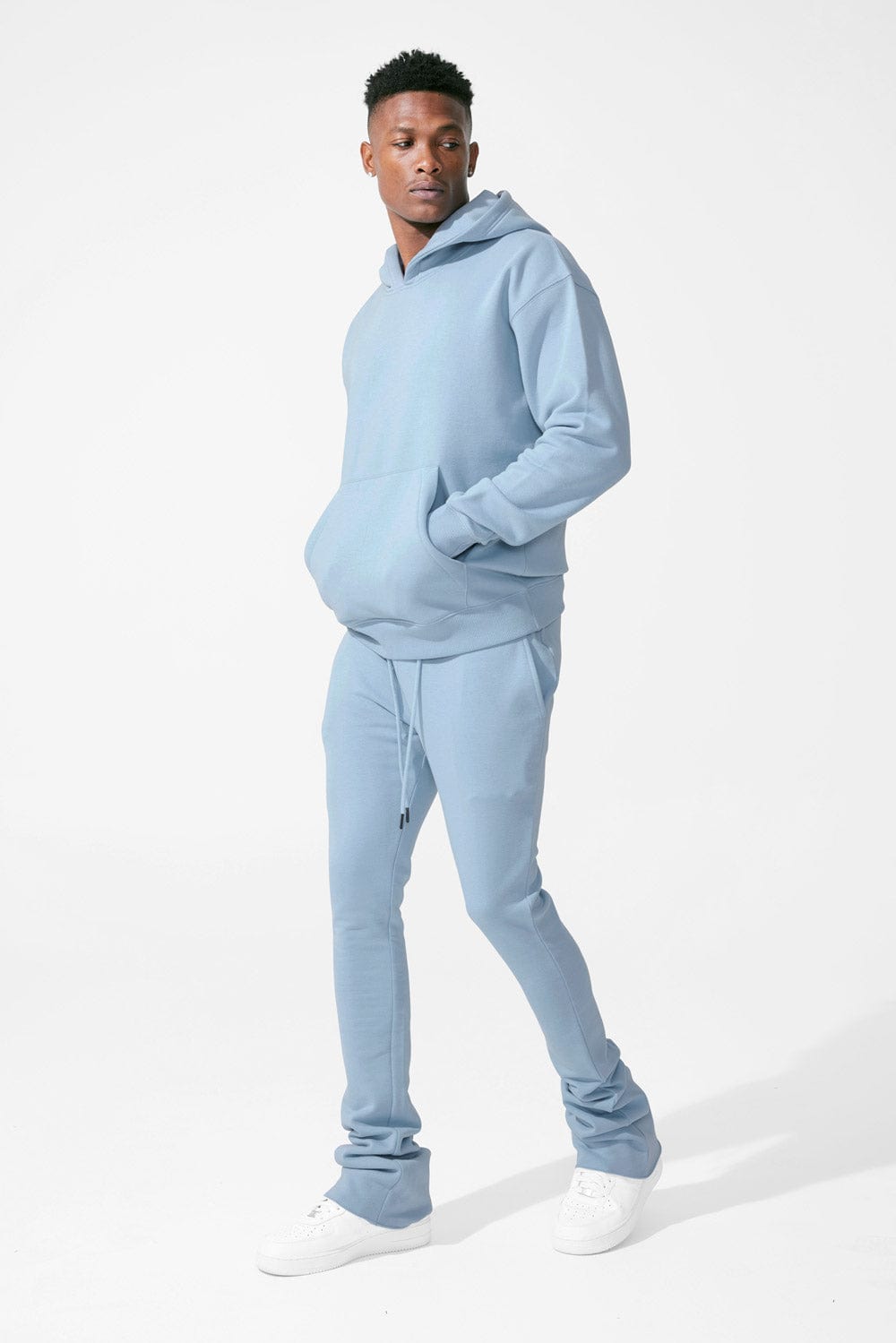 Blue hoodie discount and jogger set