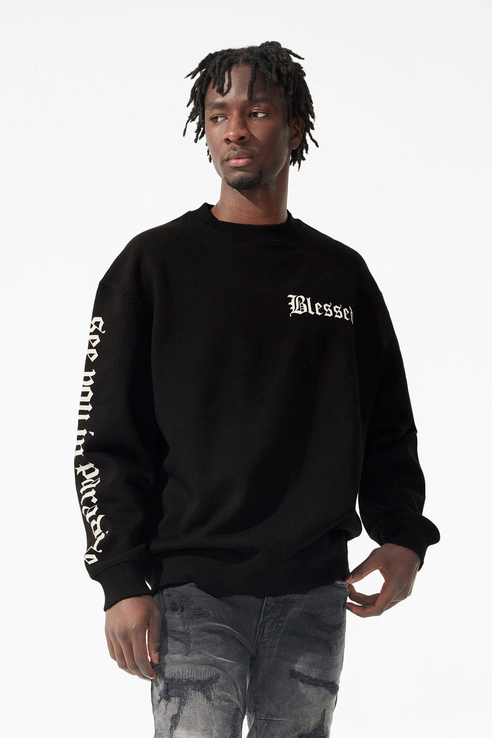 Jordan Craig Blessed Crewneck Sweatshirt (Black)
