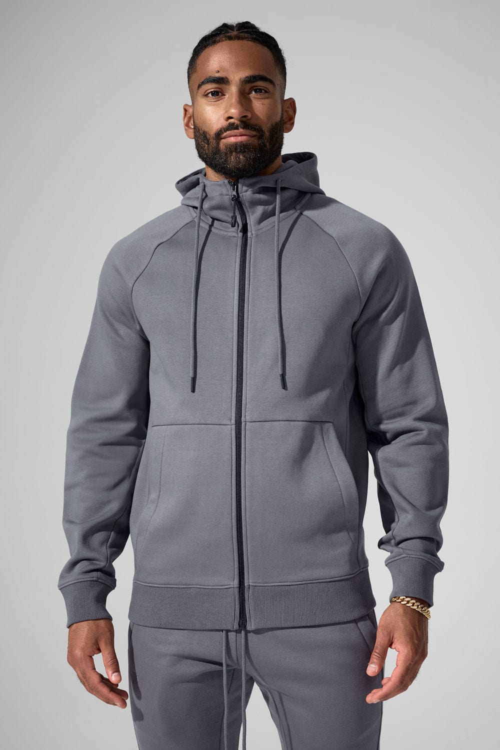 Jordan Craig Uptown Zip Up Hoodie Charcoal / S
